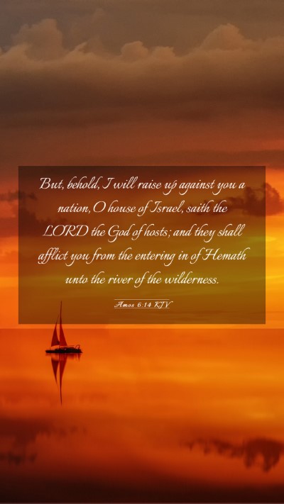 Picture 03 - Amos 6:14 KJV Mobile Phone Wallpaper - But, behold, I will raise up against you a - Mobile Bible Verse Wallpaper