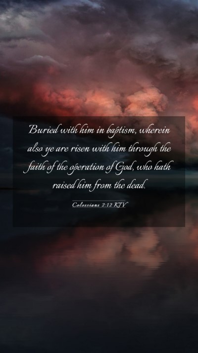 Picture 03 - Colossians 2:12 KJV Mobile Phone Wallpaper - Buried with him in baptism, wherein also ye are - Mobile Bible Verse Wallpaper