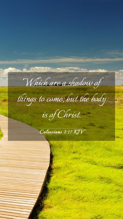 Picture 03 - Colossians 2:17 KJV Mobile Phone Wallpaper - Which are a shadow of things to come; but the - Mobile Bible Verse Wallpaper