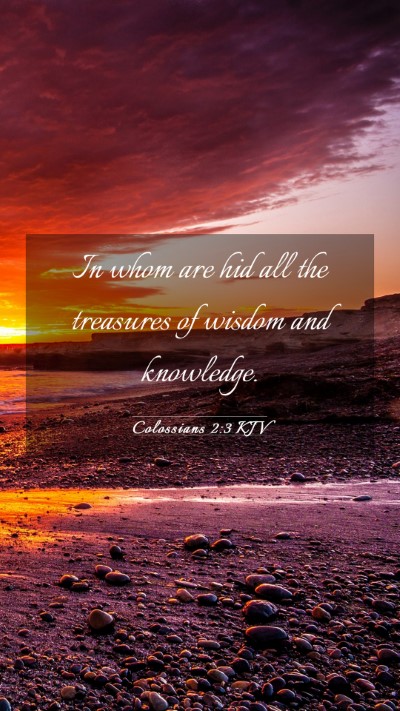 Picture 03 - Colossians 2:3 KJV Mobile Phone Wallpaper - In whom are hid all the treasures of wisdom and - Mobile Bible Verse Wallpaper