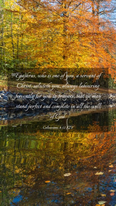 Picture 03 - Colossians 4:12 KJV Mobile Phone Wallpaper - Epaphras, who is one of you, a servant of Christ, - Mobile Bible Verse Wallpaper