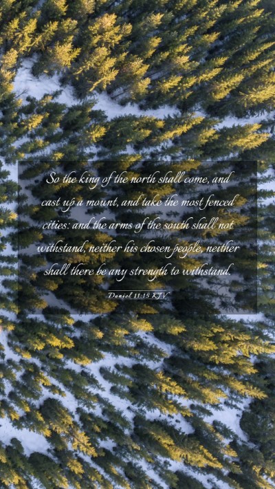 Picture 03 - Daniel 11:15 KJV Mobile Phone Wallpaper - So the king of the north shall come, and cast up - Mobile Bible Verse Wallpaper