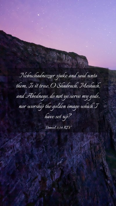Picture 03 - Daniel 3:14 KJV Mobile Phone Wallpaper - Nebuchadnezzar spake and said unto them, Is it - Mobile Bible Verse Wallpaper