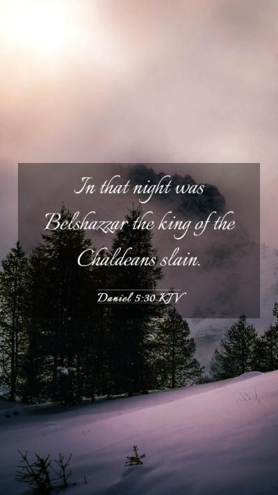 Picture 03 - Daniel 5:30 KJV Mobile Phone Wallpaper - In that night was Belshazzar the king of the - Mobile Bible Verse Wallpaper