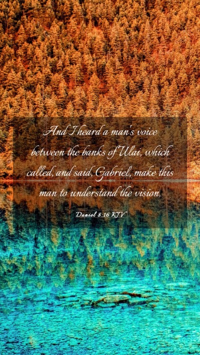Picture 03 - Daniel 8:16 KJV Mobile Phone Wallpaper - And I heard a man's voice between the banks of - Mobile Bible Verse Wallpaper