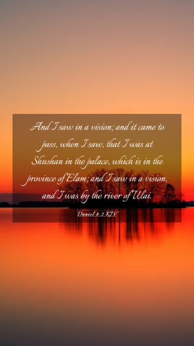 Picture 03 - Daniel 8:2 KJV Mobile Phone Wallpaper - And I saw in a vision; and it came to pass, when - Mobile Bible Verse Wallpaper