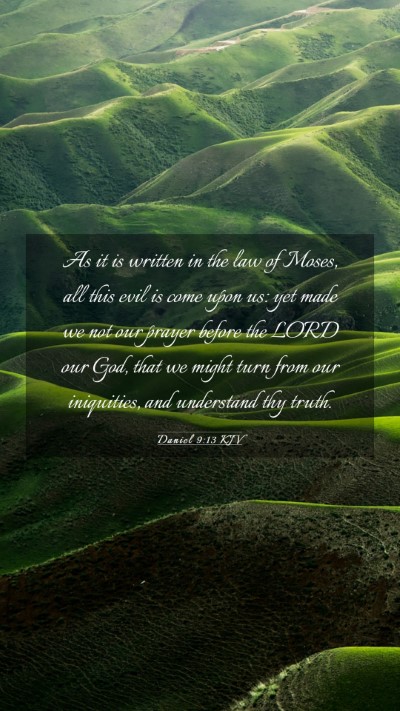 Picture 03 - Daniel 9:13 KJV Mobile Phone Wallpaper - As it is written in the law of Moses, all this - Mobile Bible Verse Wallpaper