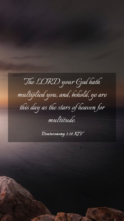Picture 03 - Deuteronomy 1:10 KJV Mobile Phone Wallpaper - The LORD your God hath multiplied you, and, - Mobile Bible Verse Wallpaper