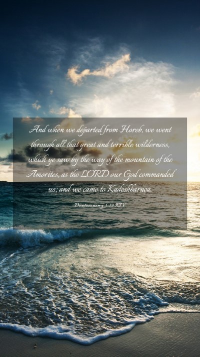 Picture 03 - Deuteronomy 1:19 KJV Mobile Phone Wallpaper - And when we departed from Horeb, we went through - Mobile Bible Verse Wallpaper