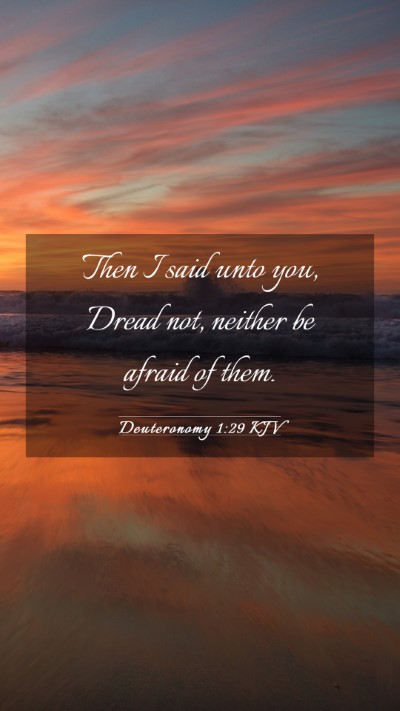 Picture 03 - Deuteronomy 1:29 KJV Mobile Phone Wallpaper - Then I said unto you, Dread not, neither be - Mobile Bible Verse Wallpaper
