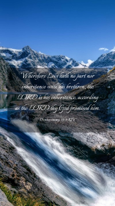 Picture 03 - Deuteronomy 10:9 KJV Mobile Phone Wallpaper - Wherefore Levi hath no part nor inheritance with - Mobile Bible Verse Wallpaper
