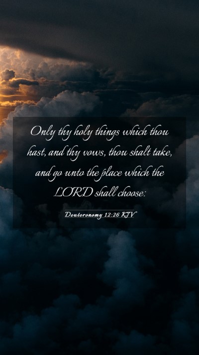 Picture 03 - Deuteronomy 12:26 KJV Mobile Phone Wallpaper - Only thy holy things which thou hast, and thy - Mobile Bible Verse Wallpaper