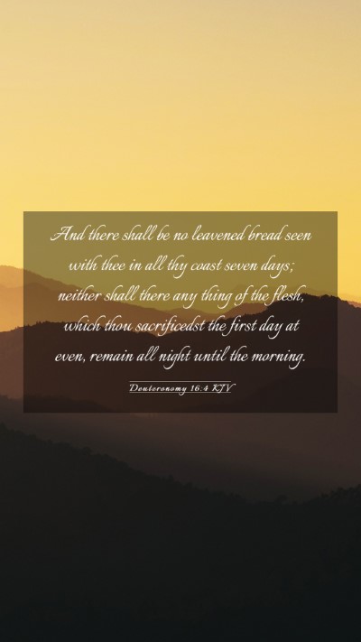 Picture 03 - Deuteronomy 16:4 KJV Mobile Phone Wallpaper - And there shall be no leavened bread seen with - Mobile Bible Verse Wallpaper