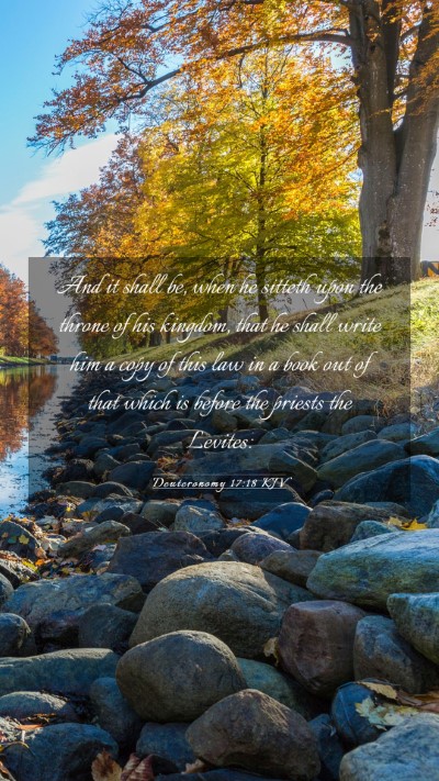 Picture 03 - Deuteronomy 17:18 KJV Mobile Phone Wallpaper - And it shall be, when he sitteth upon the throne - Mobile Bible Verse Wallpaper