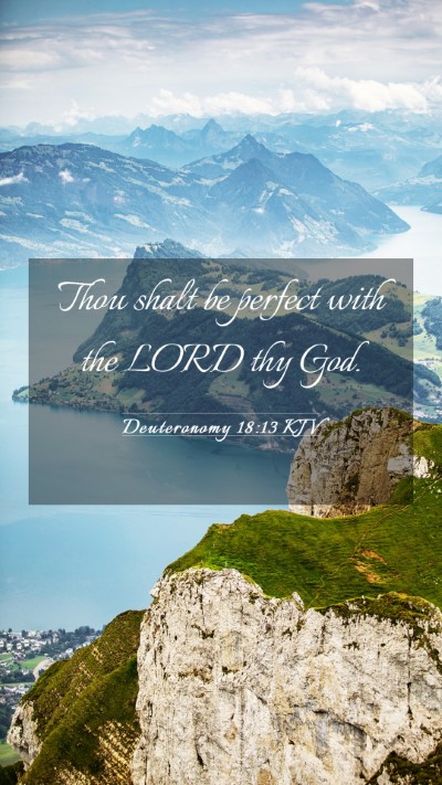 Picture 03 - Deuteronomy 18:13 KJV Mobile Phone Wallpaper - Thou shalt be perfect with the LORD thy - Mobile Bible Verse Wallpaper