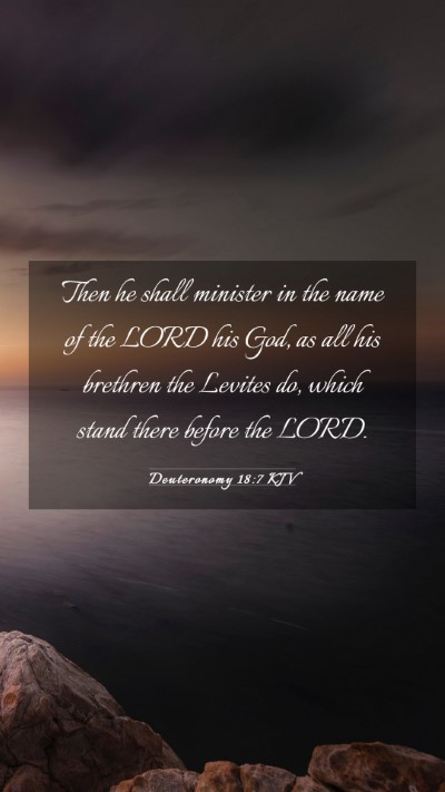 Picture 03 - Deuteronomy 18:7 KJV Mobile Phone Wallpaper - Then he shall minister in the name of the LORD - Mobile Bible Verse Wallpaper