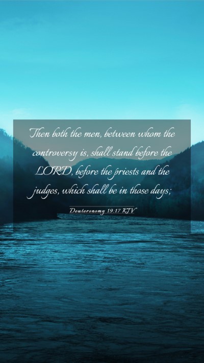 Picture 03 - Deuteronomy 19:17 KJV Mobile Phone Wallpaper - Then both the men, between whom the controversy - Mobile Bible Verse Wallpaper