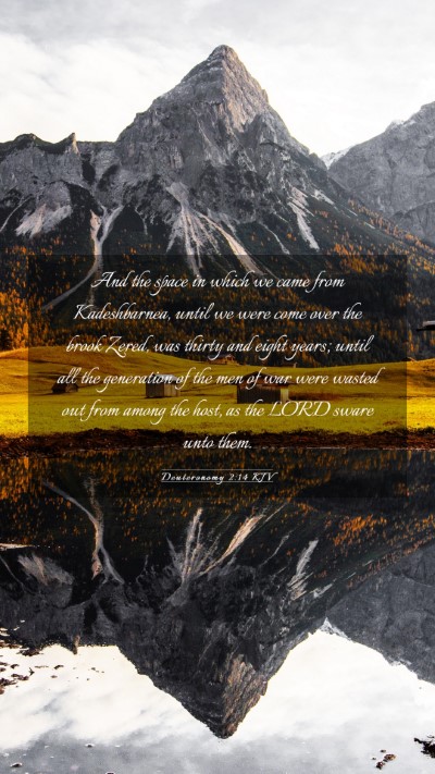 Picture 03 - Deuteronomy 2:14 KJV Mobile Phone Wallpaper - And the space in which we came from Kadeshbarnea, - Mobile Bible Verse Wallpaper