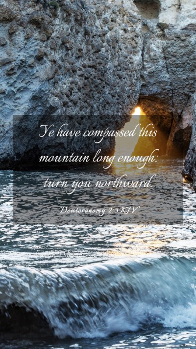 Picture 03 - Deuteronomy 2:3 KJV Mobile Phone Wallpaper - Ye have compassed this mountain long enough: turn - Mobile Bible Verse Wallpaper