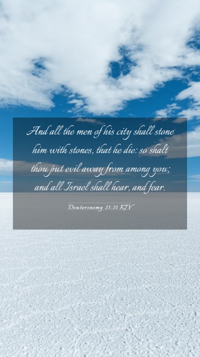 Picture 03 - Deuteronomy 21:21 KJV Mobile Phone Wallpaper - And all the men of his city shall stone him with - Mobile Bible Verse Wallpaper