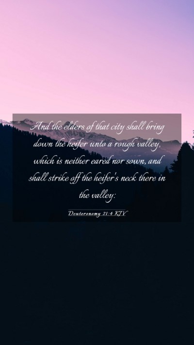 Picture 03 - Deuteronomy 21:4 KJV Mobile Phone Wallpaper - And the elders of that city shall bring down the - Mobile Bible Verse Wallpaper