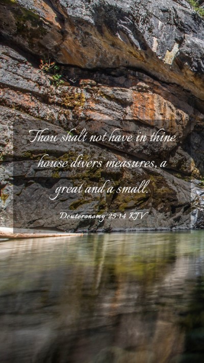 Picture 03 - Deuteronomy 25:14 KJV Mobile Phone Wallpaper - Thou shalt not have in thine house divers - Mobile Bible Verse Wallpaper