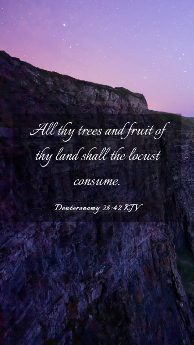 Picture 03 - Deuteronomy 28:42 KJV Mobile Phone Wallpaper - All thy trees and fruit of thy land shall the - Mobile Bible Verse Wallpaper