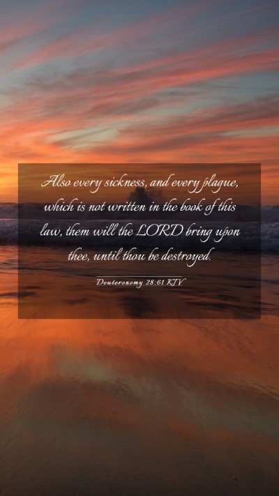 Picture 03 - Deuteronomy 28:61 KJV Mobile Phone Wallpaper - Also every sickness, and every plague, which is - Mobile Bible Verse Wallpaper