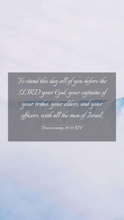 Picture 03 - Deuteronomy 29:10 KJV Mobile Phone Wallpaper - Ye stand this day all of you before the LORD your - Mobile Bible Verse Wallpaper
