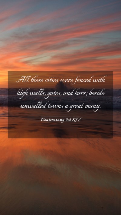 Picture 03 - Deuteronomy 3:5 KJV Mobile Phone Wallpaper - All these cities were fenced with high walls, - Mobile Bible Verse Wallpaper