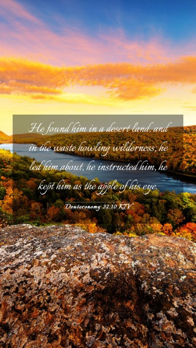 Picture 03 - Deuteronomy 32:10 KJV Mobile Phone Wallpaper - He found him in a desert land, and in the waste - Mobile Bible Verse Wallpaper