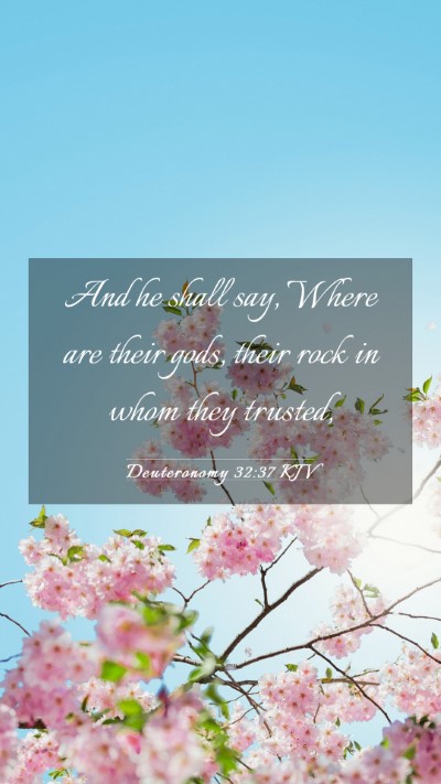Picture 03 - Deuteronomy 32:37 KJV Mobile Phone Wallpaper - And he shall say, Where are their gods, their - Mobile Bible Verse Wallpaper