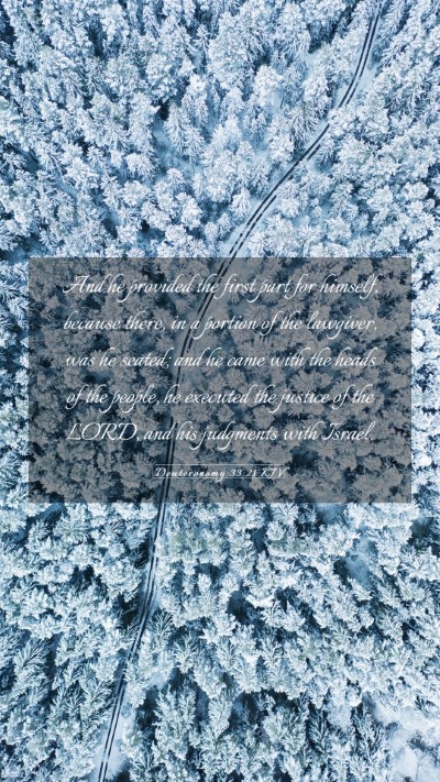 Picture 03 - Deuteronomy 33:21 KJV Mobile Phone Wallpaper - And he provided the first part for himself, - Mobile Bible Verse Wallpaper