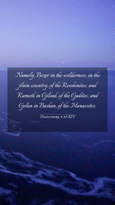 Picture 03 - Deuteronomy 4:43 KJV Mobile Phone Wallpaper - Namely, Bezer in the wilderness, in the plain - Mobile Bible Verse Wallpaper