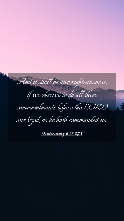 Picture 03 - Deuteronomy 6:25 KJV Mobile Phone Wallpaper - And it shall be our righteousness, if we observe - Mobile Bible Verse Wallpaper