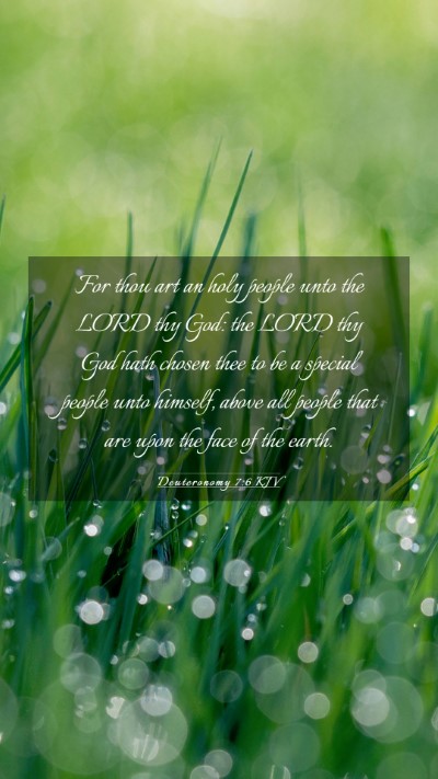 Picture 03 - Deuteronomy 7:6 KJV Mobile Phone Wallpaper - For thou art an holy people unto the LORD thy - Mobile Bible Verse Wallpaper