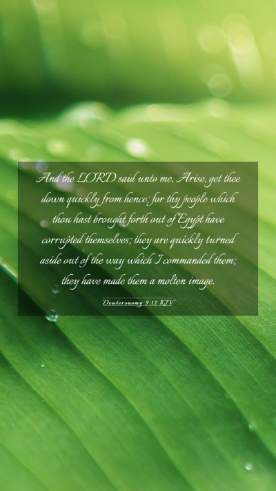 Picture 03 - Deuteronomy 9:12 KJV Mobile Phone Wallpaper - And the LORD said unto me, Arise, get thee down - Mobile Bible Verse Wallpaper