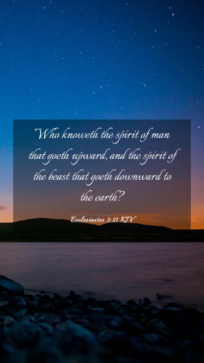 Picture 03 - Ecclesiastes 3:21 KJV Mobile Phone Wallpaper - Who knoweth the spirit of man that goeth upward, - Mobile Bible Verse Wallpaper