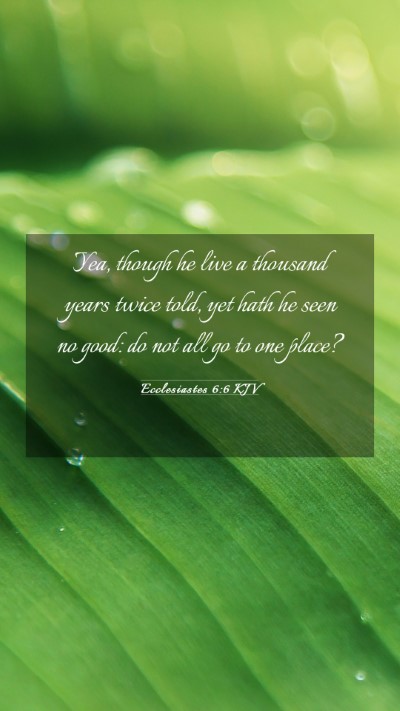 Picture 03 - Ecclesiastes 6:6 KJV Mobile Phone Wallpaper - Yea, though he live a thousand years twice told, - Mobile Bible Verse Wallpaper