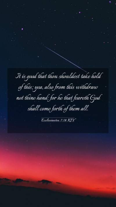 Picture 03 - Ecclesiastes 7:18 KJV Mobile Phone Wallpaper - It is good that thou shouldest take hold of this; - Mobile Bible Verse Wallpaper