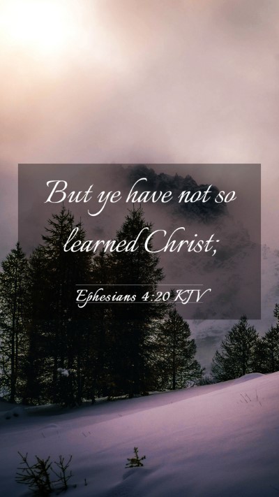 Picture 03 - Ephesians 4:20 KJV Mobile Phone Wallpaper - But ye have not so learned - Mobile Bible Verse Wallpaper