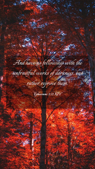 Picture 03 - Ephesians 5:11 KJV Mobile Phone Wallpaper - And have no fellowship with the unfruitful works - Mobile Bible Verse Wallpaper