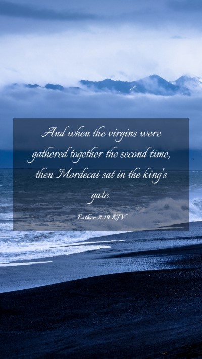 Picture 03 - Esther 2:19 KJV Mobile Phone Wallpaper - And when the virgins were gathered together the - Mobile Bible Verse Wallpaper