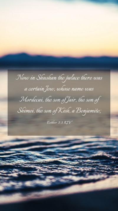 Picture 03 - Esther 2:5 KJV Mobile Phone Wallpaper - Now in Shushan the palace there was a certain - Mobile Bible Verse Wallpaper