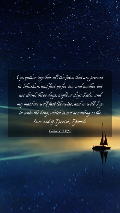 Picture 03 - Esther 4:16 KJV Mobile Phone Wallpaper - Go, gather together all the Jews that are present - Mobile Bible Verse Wallpaper
