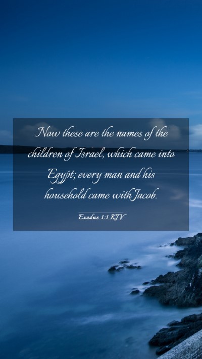 Picture 03 - Exodus 1:1 KJV Mobile Phone Wallpaper - Now these are the names of the children of - Mobile Bible Verse Wallpaper