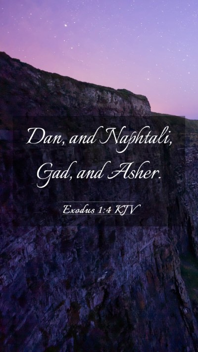 Picture 03 - Exodus 1:4 KJV Mobile Phone Wallpaper - Dan, and Naphtali, Gad, and - Mobile Bible Verse Wallpaper