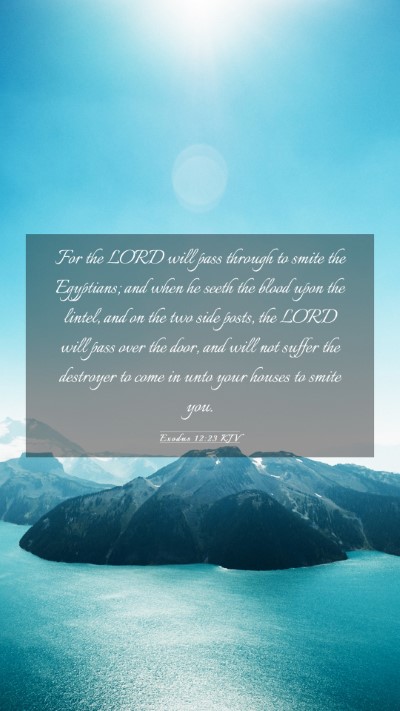 Picture 03 - Exodus 12:23 KJV Mobile Phone Wallpaper - For the LORD will pass through to smite the - Mobile Bible Verse Wallpaper