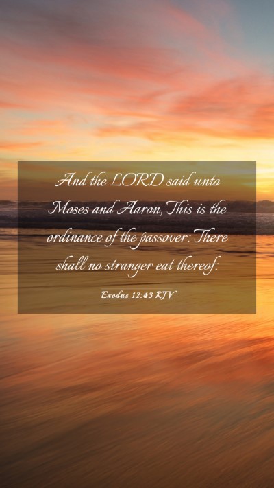 Picture 03 - Exodus 12:43 KJV Mobile Phone Wallpaper - And the LORD said unto Moses and Aaron, This is - Mobile Bible Verse Wallpaper