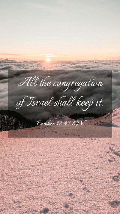 Picture 03 - Exodus 12:47 KJV Mobile Phone Wallpaper - All the congregation of Israel shall keep - Mobile Bible Verse Wallpaper